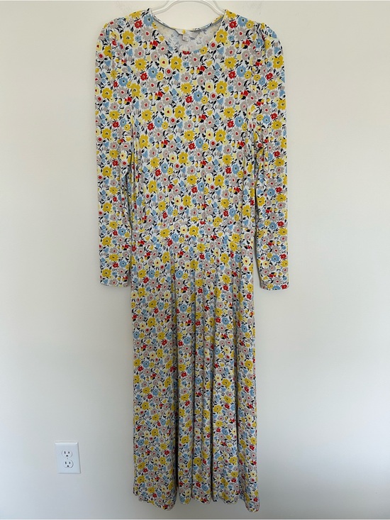 Boden Dresses & Skirts - Boden Long Sleeve Maxi Dress with Pockets Yellow and Blue Floral Size US8R